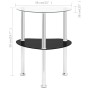 Side table 2 levels transparent and black glass 38x38x50 cm by vidaXL, Side tables - Ref: Foro24-322786, Price: 32,61 €, Disc...