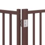 Puerta de perros plegable 8 paneles madera álamo marrón 640 cm by , Dog kennels and fences - Ref: Foro24-3155746, Price: 121,...