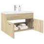 Mueble de baño con lavabo integrado roble Sonoma de , Muebles de baño - Ref: Foro24-3324984, Precio: 207,50 €, Descuento: %