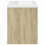 Mueble de baño con lavabo integrado roble Sonoma de , Muebles de baño - Ref: Foro24-3324984, Precio: 207,50 €, Descuento: %