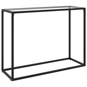 Transparent tempered glass console table 100x35x75 cm by vidaXL, Side tables - Ref: Foro24-322811, Price: 49,83 €, Discount: %