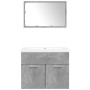 Set muebles de baño 2 piezas madera contrachapada gris hormigón | Foro24|Onlineshop| Casa, Jardín y Más Foro24.es