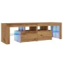 Mueble de TV luces LED madera roble artisan 140x36,5x40 cm | Foro24|Onlineshop| Casa, Jardín y Más Foro24.es