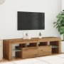 Mueble de TV luces LED madera roble artisan 140x36,5x40 cm | Foro24|Onlineshop| Casa, Jardín y Más Foro24.es