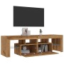 Mueble de TV luces LED madera roble artisan 140x36,5x40 cm | Foro24|Onlineshop| Casa, Jardín y Más Foro24.es