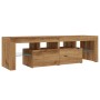 Mueble de TV luces LED madera roble artisan 140x36,5x40 cm | Foro24|Onlineshop| Casa, Jardín y Más Foro24.es