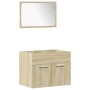 Juego de muebles de baño 4 pzas contrachapada roble Sonoma by , Bathroom furniture - Ref: Foro24-3324990, Price: 151,79 €, Di...