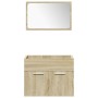 Juego de muebles de baño 4 pzas contrachapada roble Sonoma by , Bathroom furniture - Ref: Foro24-3324990, Price: 151,79 €, Di...