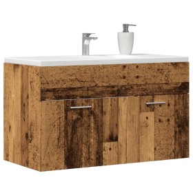 Mueble de lavabo madera ingeniería envejecida