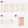 Puerta para perros plegable 9 paneles madera de álamo 450 cm by , Dog kennels and fences - Ref: Foro24-3155532, Price: 112,18...