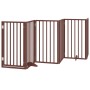 Puerta de perros plegable 12 paneles madera álamo marrón 600 cm by , Dog kennels and fences - Ref: Foro24-3155551, Price: 163...