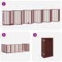 Puerta de perros plegable 12 paneles madera álamo marrón 600 cm by , Dog kennels and fences - Ref: Foro24-3155551, Price: 163...