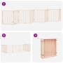 Puerta para perros plegable 8 paneles madera de álamo 640 cm by , Dog kennels and fences - Ref: Foro24-3155558, Price: 138,52...