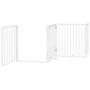 Puerta de perros plegable 8 paneles madera álamo blanca 640 cm by , Dog kennels and fences - Ref: Foro24-3155566, Price: 160,...