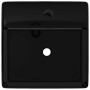 Lavabo de cerámica con agujero para grifo/desagüe cuadrado negro by , Sinks - Ref: Foro24-141922, Price: 69,94 €, Discount: %