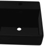 Lavabo de cerámica con agujero para grifo/desagüe cuadrado negro by , Sinks - Ref: Foro24-141922, Price: 69,94 €, Discount: %