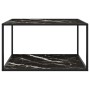 Mesa de centro negra con vidrio de mármol negro 90x90x50 cm de vidaXL, Mesas de centro - Ref: Foro24-322914, Precio: 110,79 €...