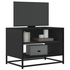 Mueble de TV madera de ingeniería y metal negro