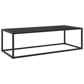 Mesa de centro negra con vidrio negro 120x50x35 cm de vidaXL, Mesas de centro - Ref: Foro24-322884, Precio: 87,99 €, Descuent...