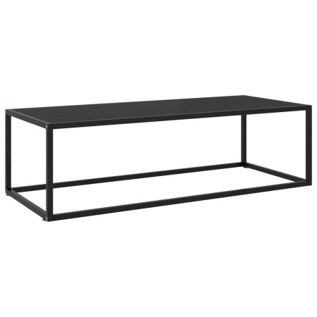 Black coffee table with black glass 120x50x35 cm by vidaXL, Coffee table - Ref: Foro24-322884, Price: 87,99 €, Discount: %