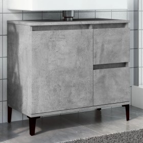 Mueble de lavabo madera ingeniería gris hormigón 65x33x60 cm de , Tocadores de baño - Ref: Foro24-857122, Precio: 64,36 €, De...