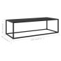 Black coffee table with black glass 120x50x35 cm by vidaXL, Coffee table - Ref: Foro24-322884, Price: 87,99 €, Discount: %