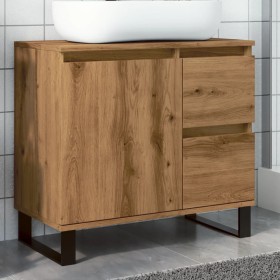 Mueble de lavabo madera de ingeniería roble artisan 65x33x60 cm von , Badezimmermöbel - Ref: Foro24-857230, Preis: 83,89 €, R...