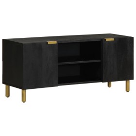 Mueble de TV madera de ingeniería negro 105x33x46