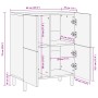 Aparador de madera de ingeniería negro 60x33x75 cm von , CD- und DVD-Speicher - Ref: Foro24-4017674, Preis: 135,62 €, Rabatt: %