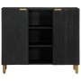 Aparador de madera de ingeniería negro 90x33x75 cm de , Almacenamiento para CD y DVD - Ref: Foro24-4017676, Precio: 162,58 €,...