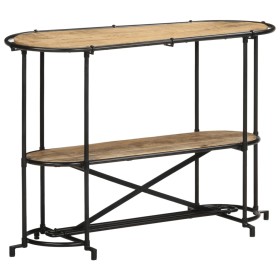 Mesa consola madera maciza de mango rugosa