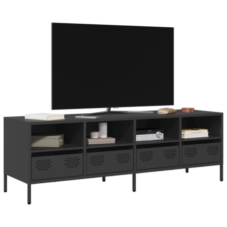 Mueble para TV acero laminado en frío negro 135x39x43,5 cm | Foro24|Onlineshop| Casa, Jardín y Más Foro24.es