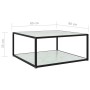 Weißer Couchtisch aus gehärtetem Glas, 80 x 80 x 35 cm von vidaXL, Couchtisch - Ref: Foro24-322894, Preis: 64,98 €, Rabatt: %