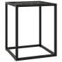 Mesa de centro negra con vidrio de mármol negro 40x40x50 cm de vidaXL, Mesas de centro - Ref: Foro24-322910, Precio: 38,90 €,...