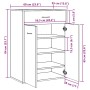 Mueble zapatero madera de ingeniería envejecida 60x35x84 cm von , Schuhregale und Schuhorganisatoren - Ref: Foro24-855952, Pr...