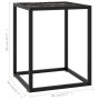 Mesa de centro negra con vidrio de mármol negro 40x40x50 cm de vidaXL, Mesas de centro - Ref: Foro24-322910, Precio: 38,90 €,...