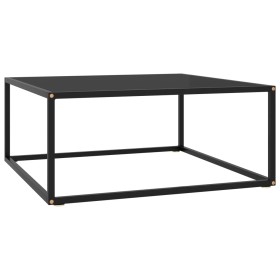 Black coffee table with black glass 80x80x35 cm by vidaXL, Coffee table - Ref: Foro24-322876, Price: 74,08 €, Discount: %