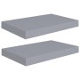 Floating wall shelves 2 pcs MDF gray 40x23x3.8 cm by vidaXL, Shelves and shelves - Ref: Foro24-323848, Price: 25,77 €, Discou...