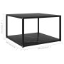 Schwarzer Couchtisch aus gehärtetem Glas, 60 x 60 x 35 cm von vidaXL, Couchtisch - Ref: Foro24-322890, Preis: 83,30 €, Rabatt: %