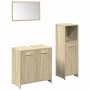 Set de muebles de baño 3 pzas madera contrachapada roble Sonoma de , Muebles de baño - Ref: Foro24-3324971, Precio: 105,21 €,...