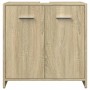 Set de muebles de baño 3 pzas madera contrachapada roble Sonoma de , Muebles de baño - Ref: Foro24-3324971, Precio: 105,21 €,...