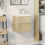 Set de muebles de baño 2 pzas madera contrachapada roble Sonoma von , Badezimmermöbel - Ref: Foro24-3325032, Preis: 123,35 €,...