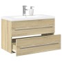 Set de muebles de baño 2 pzas madera contrachapada roble Sonoma by , Bathroom furniture - Ref: Foro24-3325047, Price: 221,83 ...