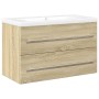 Set de muebles de baño 2 pzas madera contrachapada roble Sonoma de , Muebles de baño - Ref: Foro24-3325047, Precio: 221,83 €,...