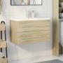 Set de muebles de baño 2 pzas madera contrachapada roble Sonoma de , Muebles de baño - Ref: Foro24-3325047, Precio: 221,83 €,...