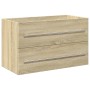 Set de muebles de baño 2 pzas madera contrachapada roble Sonoma de , Muebles de baño - Ref: Foro24-3325047, Precio: 221,83 €,...