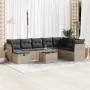 Set muebles jardín 9 pzas y cojines ratán sintético gris claro | Foro24|Onlineshop| Casa, Jardín y Más Foro24.es