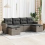 Set de muebles de jardín 6 pzas y cojines ratán sintético gris | Foro24|Onlineshop| Casa, Jardín y Más Foro24.es