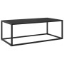 Black coffee table with black glass 100x50x35 cm by vidaXL, Coffee table - Ref: Foro24-322880, Price: 71,40 €, Discount: %