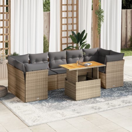 Set de sofás de jardín y cojines 8 piezas ratán sintético beige | Foro24|Onlineshop| Casa, Jardín y Más Foro24.es